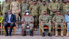 President Yoweri Museveni met the army command