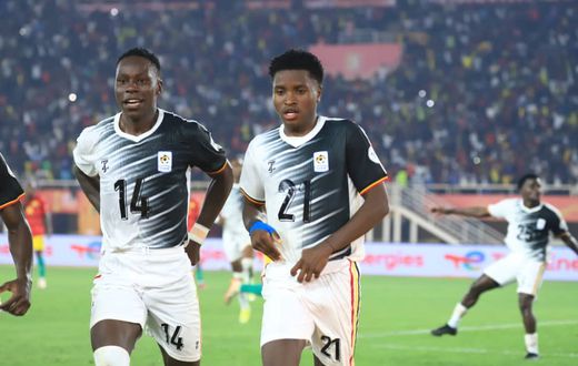 Goal scorers Reagan Mpande  and Allan Okello