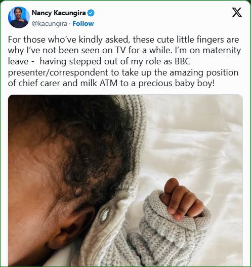 Nancy Kacungira's announcement post
