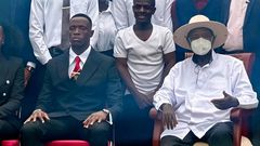 Makerere Guild President James Churchill Ssentamu is facing backlash for posing for a photo with President Yoweri Museveni