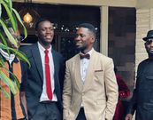 James Churchill Ssentamu with NUP President and uncle, Bobi Wine