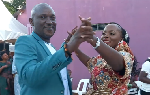 Sanyu Robinah with her husband Pascal Mweruka at the function