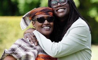 Winnie Byanyima with her son Anselm Besigye. 