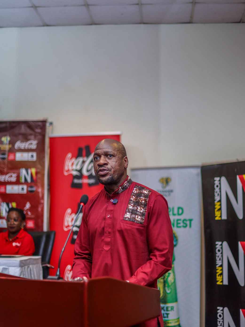 Isaiah Katumwa, speaks at the press conference ahead of his concert (Photos by Andrew Ibanda)