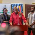 Isaiah Katumwa, speaks at the press conference ahead of his concert (Photos by Andrew Ibanda)