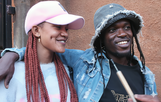 Kid Dee with his lover Sheena Bella