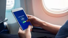 Flight mode, or airplane mode, disables cellular communication, WiFi, and Bluetooth and only permits the use of aircraft-installed WiFi services.