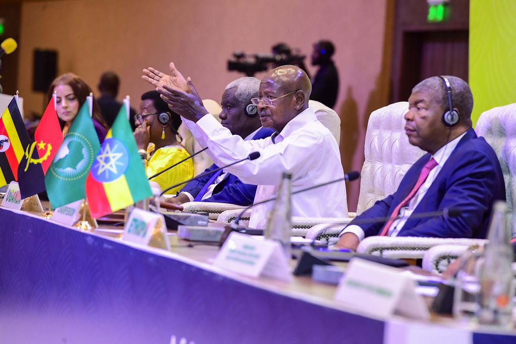 President Yoweri Museveni speaking at the Summit
