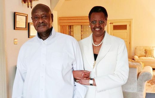 President Yoweri Museveni and his wife Janet