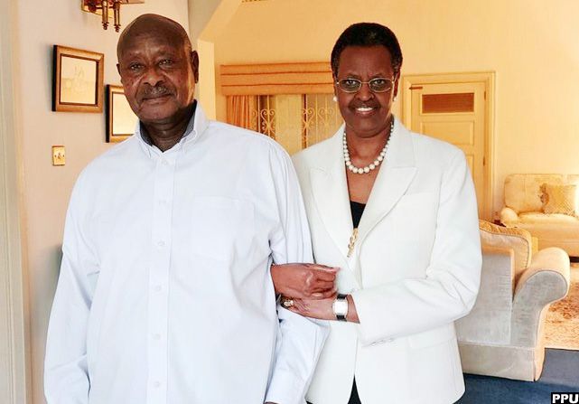 President Yoweri Museveni and his wife Janet