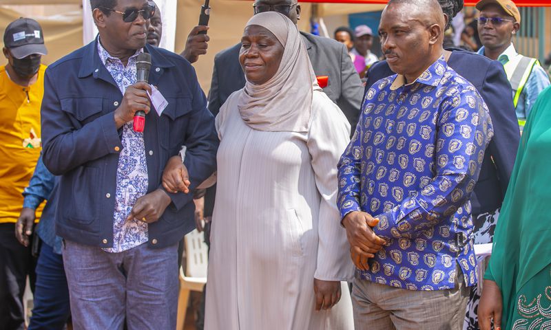 Pastor Robert Kayanja together with Kampala Lord Mayor Erias Lukwago and Kampala Minister Minsa Kabanda