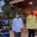 President Museveni met President the two defeated incumbents in Mbarara, Hon Kashaija and Michael Tusiime. 