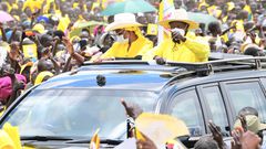 President Yoweri Museveni and First Lady Janet campaigned in Zombo on Saturday