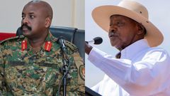 Gen. Muhoozi Kainerugaba and President Yoweri Museveni