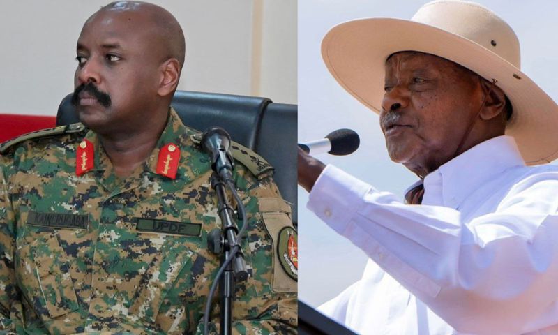 Gen. Muhoozi Kainerugaba and President Yoweri Museveni