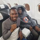 Alex Luwemba with the late Ssegirinya