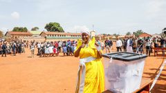 Faridah Nambi after casting her ballot