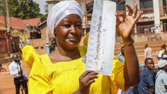 Faridah Nambi after casting her ballot