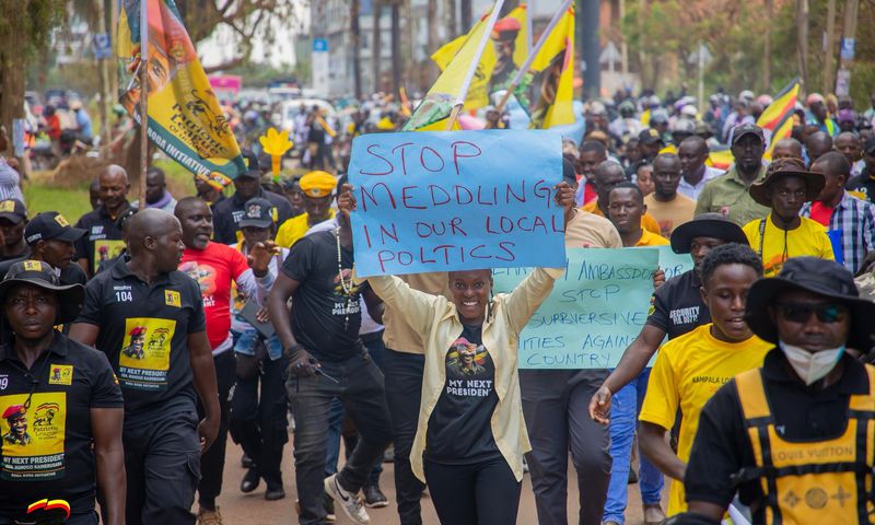 Police have blocked members of the Patriotic League of Uganda (PLU) from accessing the German Embassy in Kololo, Kampala.