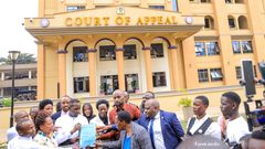 The NUP team filed the petition at the Court of Appeal