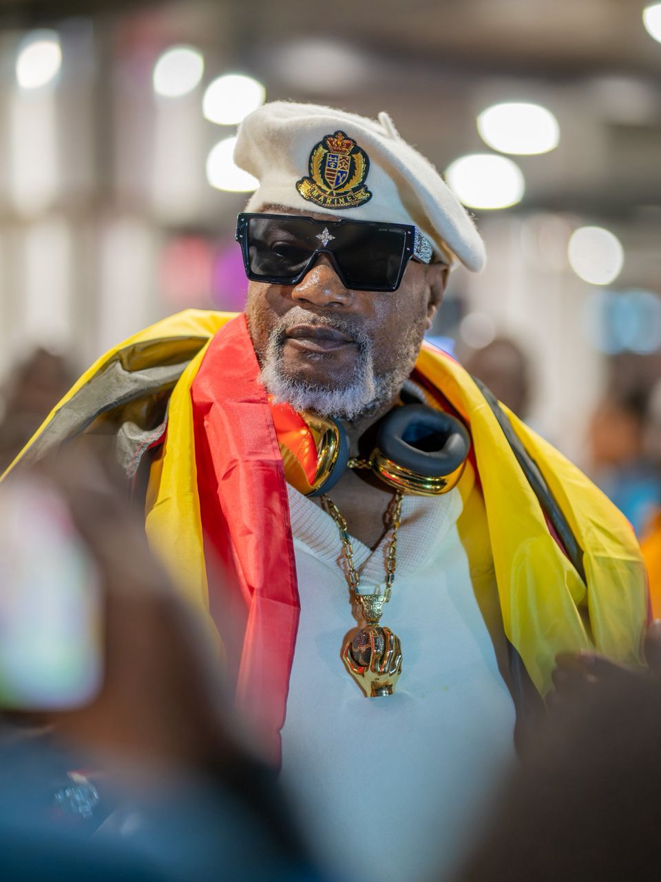 Koffi Olomide arrived last night at Entebbe International Airport