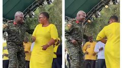 Mj Gen Dick Olum on the campaign trail in Zombo