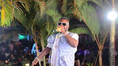 Eddy Wizzy performs at the Gulu Bell Obafest pre-experience at Kweyo Shoppers Village