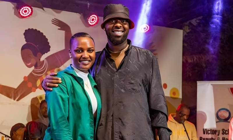 Grace Remie with Eddy Kenzo