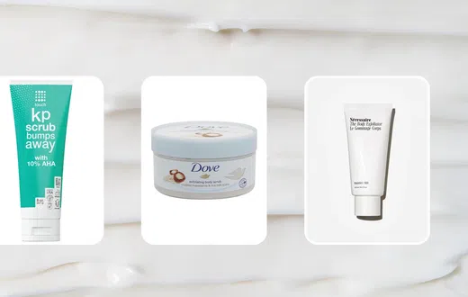 Body scrubs are physical exfoliants packed with ingredients like sugar, salt, or ground nut shells that work hard to slough off dead skin cells.
