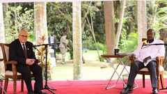 President Yoweri Museveni met with Algeria’s Minister of Agriculture and Rural Development, Youcef Cherfa.