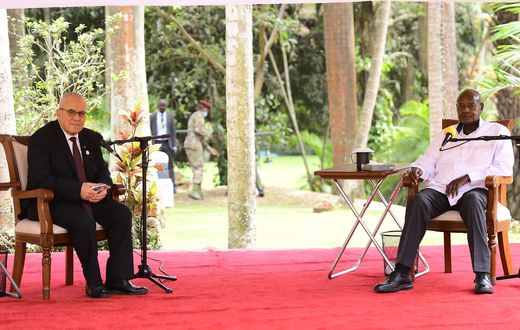 President Yoweri Museveni met with Algeria’s Minister of Agriculture and Rural Development, Youcef Cherfa.