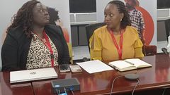 Camilla Mindru, Marketing and Communications Manager and Adrine Twinamatsiko, Customer Experience Manager at Jubilee Life