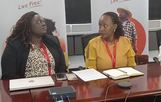 Camilla Mindru, Marketing and Communications Manager and Adrine Twinamatsiko, Customer Experience Manager at Jubilee Life