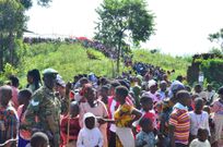 Residents who attended the memorial