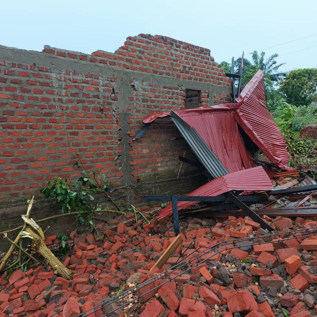 The powerful winds razed down dozens of homes and destroyed crop gardens.