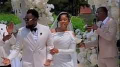 Singers Desire Luzinda and Levixone held their wedding ceremony today at Serena Hotel Kigo.