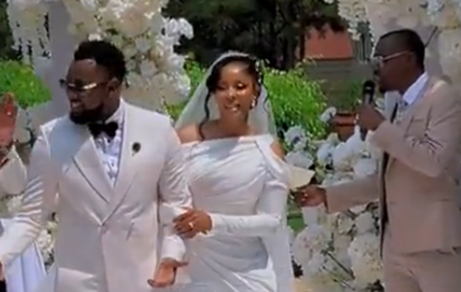 Singers Desire Luzinda and Levixone held their wedding ceremony today at Serena Hotel Kigo.