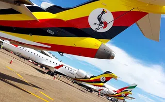 Uganda Airlines CRJ 900 aircraft