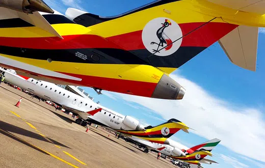 Uganda Airlines CRJ 900 aircraft