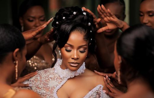 Disire Luzinda offered refined glamour at her wedding