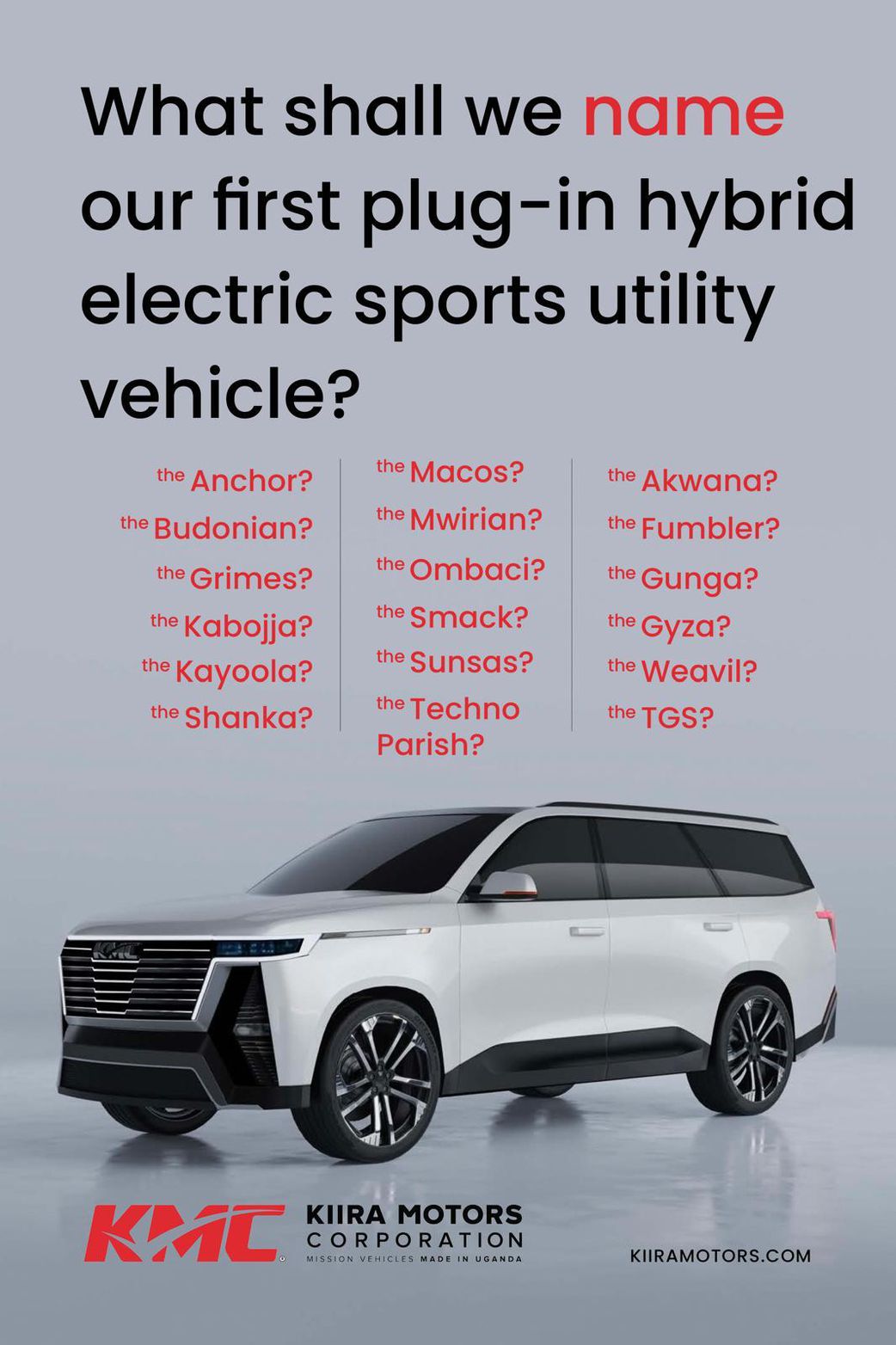 Kiira Motors has unveiled the first image of its long-awaited concept SUV. 