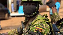 the soldier snapped by NBS TV journalist Canary Mugume