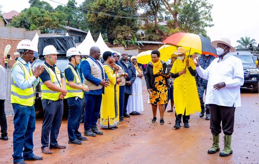 The President was in Makindye to officially launch the construction of Salaama Road, a key route in Kampala that has long needed an upgrade.