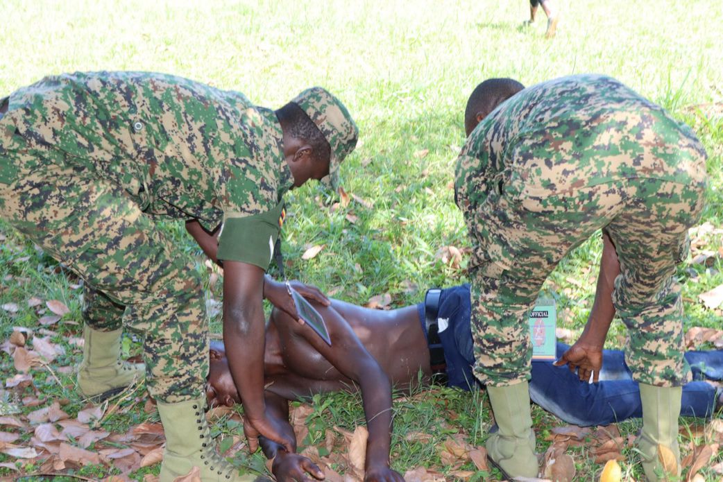 UPDF officers rushing Solomon to hospital after he collapsed