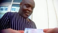 Mr Mwesigwa showed us his UK driving licence and said he was a former London bus driver / BBC
