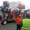 Supporters gathered to receive the body of former Prime Minister Raila Odinga breached security barriers and flooded the runway. 