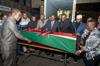 Raila Odinga's body before leaving India