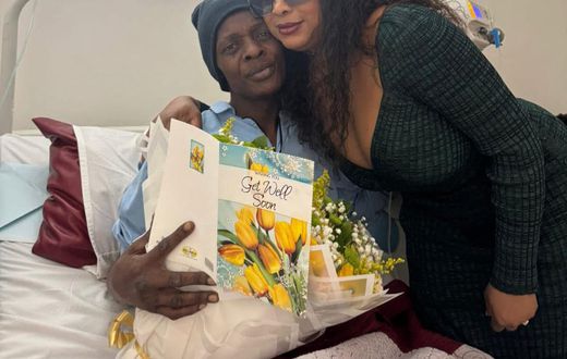 Juliet Zawedde, the Ugandan businesswoman based in Boston, Massachusetts, visited singer Jose Chameleone at Nakasero Hospital on Monday, December 16.