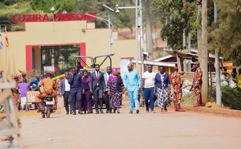 Bobi Wine and his team visited Luzira Prison on Monday
