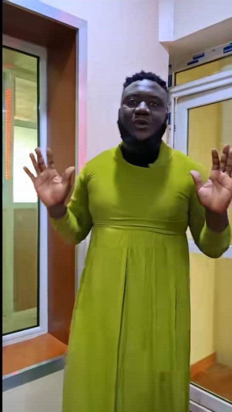 MC Wale Wale, had to dress like a woman after the Arsenal win